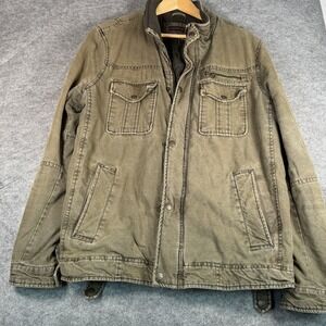 Levi's Mens M Olive Utility Field Jacket Quilted Lined Military Workwear Coat